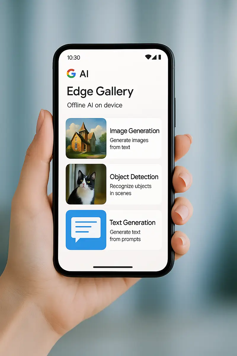 Màn hình ứng dụng Google AI Edge