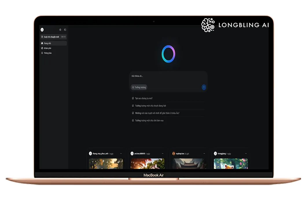 Meta AI App trên desktop